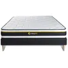 Image de Ensemble 140x190 matelas SOFT + sommier kit noir