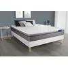 Image de Ensemble matelas Ressorts ensaches+Memoire de forme ACTIFLEX ZEN 140x190 Maxi epaisseur 7zones de confort + sommier KIT blanc