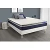 Image de Ensemble ACTIFLEX CONFORT Matelas Ressorts ensaches+memoire de forme 180x200cm Maxi epaisseur + sommier KIT blanc