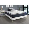 Image de Ensemble matelas Ressorts ensaches+Memoire de forme ACTIFLEX MAX 180x200 cm Maxi epaisseur 7zones confort + sommier KIT blanc