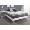 Image de Ensemble matelas ACTIFLEX PLUS 140x200 Ressorts ensaches+Memoire de forme Maxi epaisseur 7zones confort + sommier KIT blanc