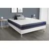 Image de Ensemble matelas Ressorts ensaches+Memoire de forme ACTIFLEX MORPHO 140x200 Maxi epaisseur 5zones confort + sommier KIT blanc