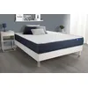 Image de Ensemble matelas Ressorts ensaches et Memoire de forme ACTIFLEX SLEEP 200x200 5zones de confort + sommier KIT blanc