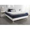 Image de Ensemble matelas Latex+Memoire de forme ACTILATEX MAX 200x200 cm Maxi epaisseur 7zones de confort + sommier KIT blanc