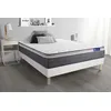 Image de Ensemble matelas ACTILATEX PLUS 160x200 Latex+Memoire de forme Maxi epaisseur 7zones de confort + sommier KIT blanc