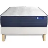 Image de Ensemble matelas ACTILATEX LIFE 90x200 Latex et Memoire de forme 5zones de confort + sommier KIT blanc