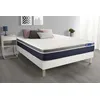 Image de Ensemble ACTIMEMO CONFORT Matelas memoire de forme 140x200 cm Maxi epaisseur 7zones de confort + sommier KIT blanc