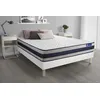 Image de Ensemble matelas Memoire de forme ACTIMEMO ERGO 140x190 cm Maxi epaisseur 5zones de confort + sommier KIT blanc