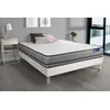 Image de Ensemble matelas ACTIMEMO 140x190cm 2 faces a MÃMOIRE DE FORME 3zones de confort + sommier KIT blanc