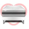 Image de Ensemble VITALMEMO BACK 90x200cm sommier kit blanc