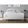 Image de PACK Matelas + sommier kit blanc 160x200 Memo Bio Mousse a memoire de forme Maxi epaisseur + Couette + 2 oreillers