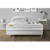 Image de Pack matelas + sommier kit blanc 160x200 Memo Luxe Ressorts ensaches + memoire de forme + Couette + 2 oreillers