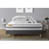 Image de Pack matelas + sommier kit gris 140x200 Memo Spring Ressorts ensaches MAXI epaisseur + Couette + 2 oreillers