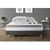 Image de Pack matelas + sommier kit gris 180x200 Memo Zen Mousse a memoire de forme MAXI epaisseur + Couette + 2 oreillers