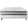 Image de Matelas + sommier kit blanc 140x190 Memo Plus Memoire de forme