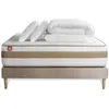 Image de Pack prÃªt a dormir matelas LE RAFFINÃ 140x190cm Ressorts ensaches + Memoire de forme BioVisco + sommier Beige