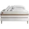 Image de Pack prÃªt a dormir matelas LE RAFFINÃ 140x190cm Ressorts ensaches + Memoire de forme BioVisco + sommier Blanc