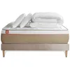 Image de Pack prÃªt a dormir matelas LE SOYEUX 140x190cm Ressorts ensaches + Memoire de forme BioVisco + sommier kit Beige