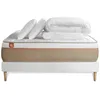 Image de Pack prÃªt a dormir matelas LE SOYEUX 180x200cm Ressorts ensaches + Memoire de forme BioVisco + sommier kit Blanc