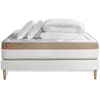 Image de Pack prÃªt a dormir matelas LE COSY 140x190cm Memoire de forme - Ep. 30cm + sommier kit Blanc + 2 oreillers + couette 240x220