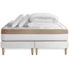 Image de Pack prÃªt a dormir matelas LE COSY 200x200cm Memoire de forme - Ep. 30cm + double sommiers Blanc + 2 oreillers + couette