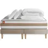 Image de Pack prÃªt a dormir matelas LE TENDRE 200x200 Ressorts ensaches + Memoire de forme + double sommiers Beige