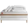 Image de Pack prÃªt a dormir matelas LE TENDRE 180x200cm Ressorts ensaches + Memoire de forme + sommier kit Blanc