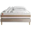 Image de Pack prÃªt a dormir matelas LE DÃLICAT 160x200 Ressorts ensaches et Memoire de forme + sommier Beige + 2 oreillers + couette