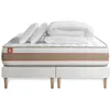 Image de Pack prÃªt a dormir matelas LE DÃLICAT 160x200 Ressorts ensaches et Memoire de forme + double sommiers Blanc