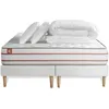 Image de Pack prÃªt a dormir matelas LE DOUX 200x200cm Memoire de forme - Ep. 24cm + double sommiers Blanc + 2 oreillers +couette