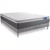 Image de Ensemble matelas ACTIFLEX PLUS 200x200 Ressorts ensaches+Memoire de forme Maxi epaisseur 7zones confort + sommier KIT gris