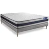Image de Ensemble matelas Ressorts ensaches + Memoire de forme ACTIFLEX ERGO 160x200 Maxi epaisseur 5zones confort + sommier KIT gris