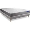 Image de Ensemble matelas ACTIFLEX DREAM Ressorts ensaches et memoire de forme 140x190 cm 5zones de confort + sommier KIT gris