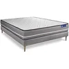 Image de Ensemble matelas Ressorts ensaches ACTIFLEX PUR 140x200cm 3zones de confort + sommier KIT gris