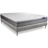 Image de Ensemble matelas Latex+Memoire de forme ACTILATEX ZEN 180x200 Maxi epaisseur 7zones de confort + sommier KIT gris