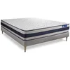Image de Ensemble matelas Latex et Memoire de forme ACTILATEX ERGO 160x200 cm Maxi epaisseur 5zones de confort + sommier KIT gris