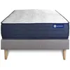 Image de Ensemble matelas ACTIMEMO LIFE 90x200 Memoire de forme 5zones de confort + sommier KIT gris