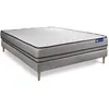 Image de Ensemble matelas ACTIMEMO 140x190cm 2 faces a MÃMOIRE DE FORME 3zones de confort + sommier KIT gris