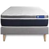Image de Ensemble ACTIFLEX CONFORT Matelas Ressorts ensaches+memoire de forme 120x190cm Maxi epaisseur + sommier KIT gris