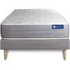 Image de Ensemble matelas ACTILATEX DREAM Latex et memoire de forme 120x200 cm 5zones de confort + sommier KIT gris