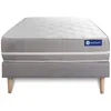 Image de Ensemble matelas Latex + memoire de forme ACTILATEX TOUCH 120x200 3zones de confort + sommier KIT gris