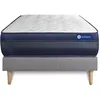 Image de Ensemble matelas ACTIMEMO TECH 120x200 Memoire de forme Maxi epaisseur 5zones de confort + sommier KIT gris