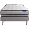 Image de Ensemble matelas ACTIMEMO 120x190cm 2 faces a MÃMOIRE DE FORME 3zones de confort + sommier KIT gris