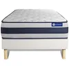 Image de Ensemble matelas Latex et Memoire de forme ACTILATEX ERGO 80x200 cm Maxi epaisseur 5zones de confort + sommier KIT blanc