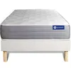 Image de Ensemble matelas ACTILATEX DREAM Latex et memoire de forme 80x190 cm 5zones de confort + sommier KIT blanc