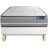 Image de Ensemble matelas Latex + memoire de forme ACTILATEX PUR 80x200cm 3zones de confort + sommier KIT blanc