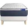 Image de Ensemble matelas Memoire de forme ACTIMEMO MAX 80x200 cm Maxi epaisseur 7zones de confort + sommier KIT blanc