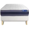 Image de Ensemble matelas Memoire de forme ACTIMEMO MORPHO 120x200 Maxi epaisseur 5zones de confort + sommier KIT blanc