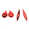 Image de 4 boules de sapin de noel olive et glacon rouge