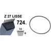 Image de COURROIE TONDEUSE HONDA CASTELGARDEN Z27 TRAPEZOÃDALE 10MM x 724MM ALPINA GGP TRANSMISSION